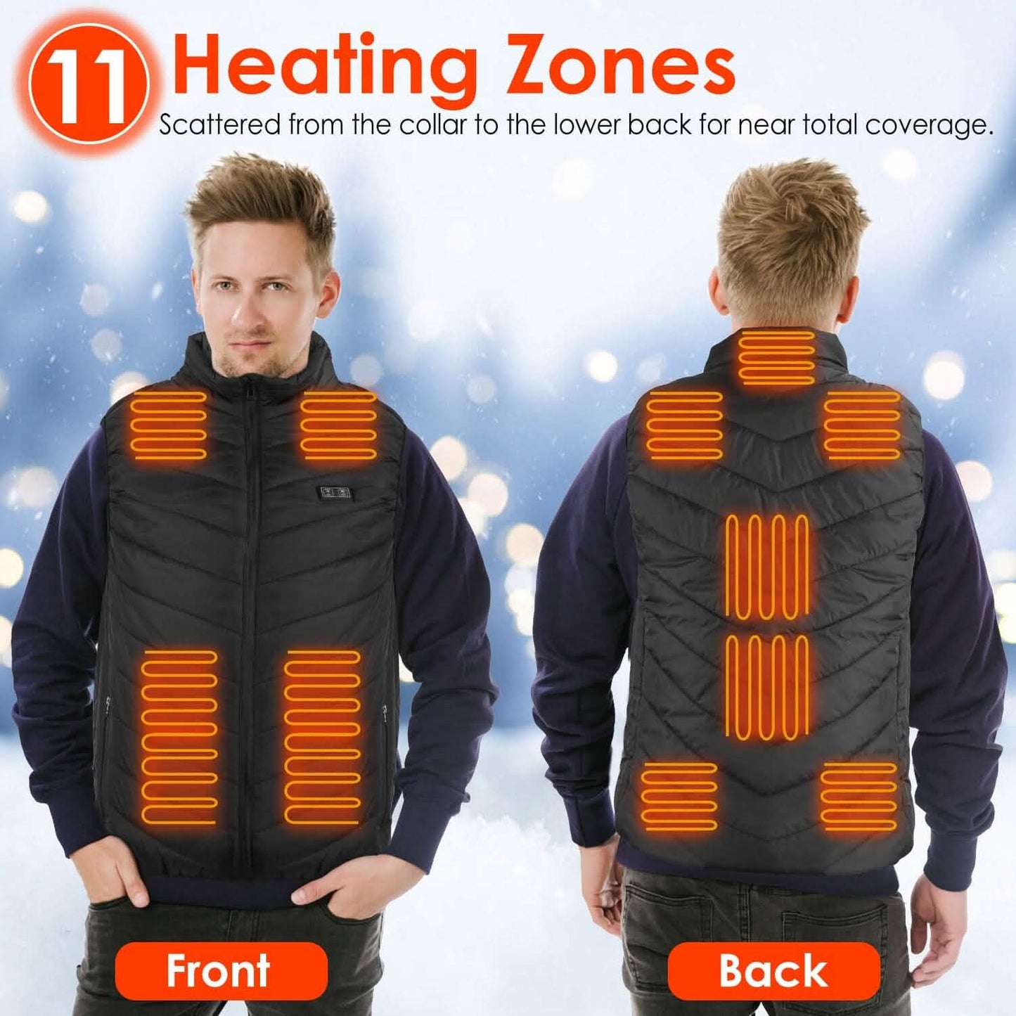 Heated Vest Electric USB Jacket with 3 Temperature Levels DailySale