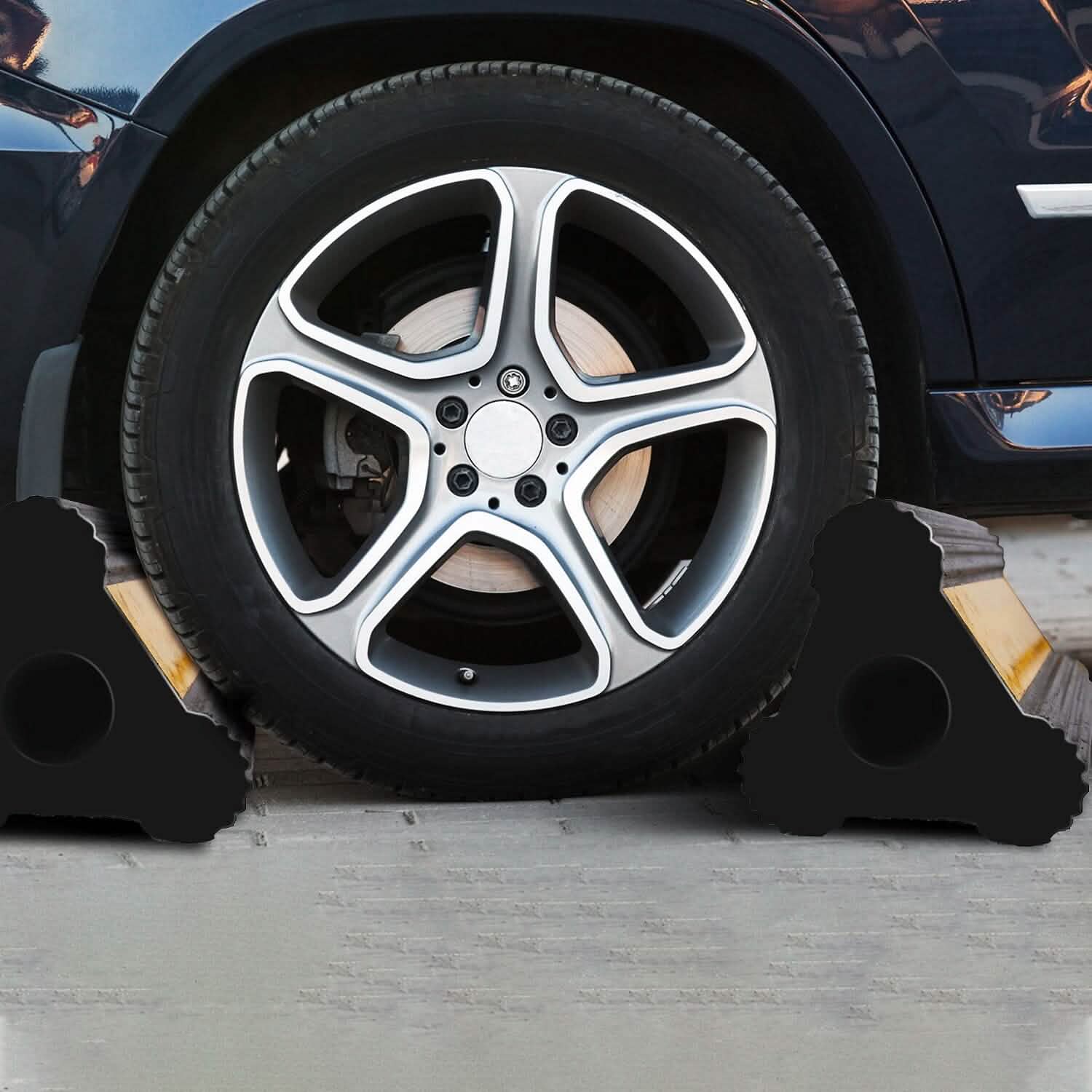 Heavy Duty Rubber Wheel Chocks DailySale