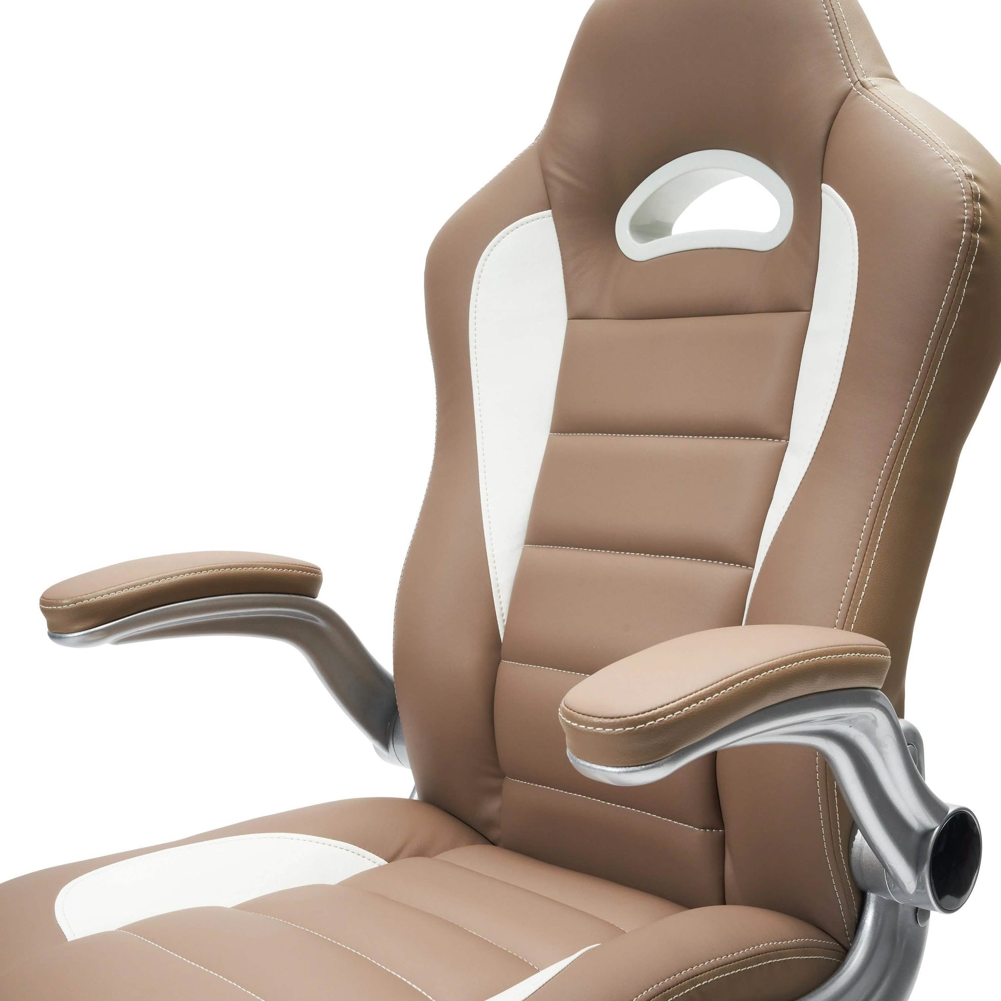 High Back Executive Sport Race Office Chair With Flip-up Arms DailySale