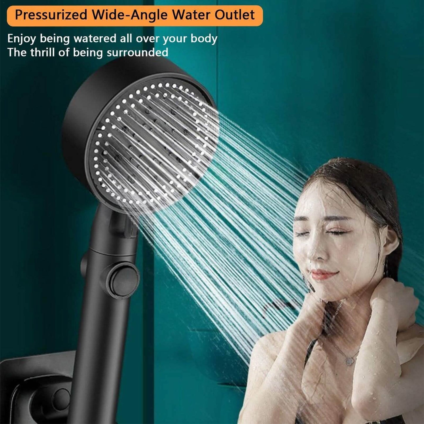 High-Pressure Shower Head 5-Modes Adjustable Faucet Aerator Water Saving DailySale