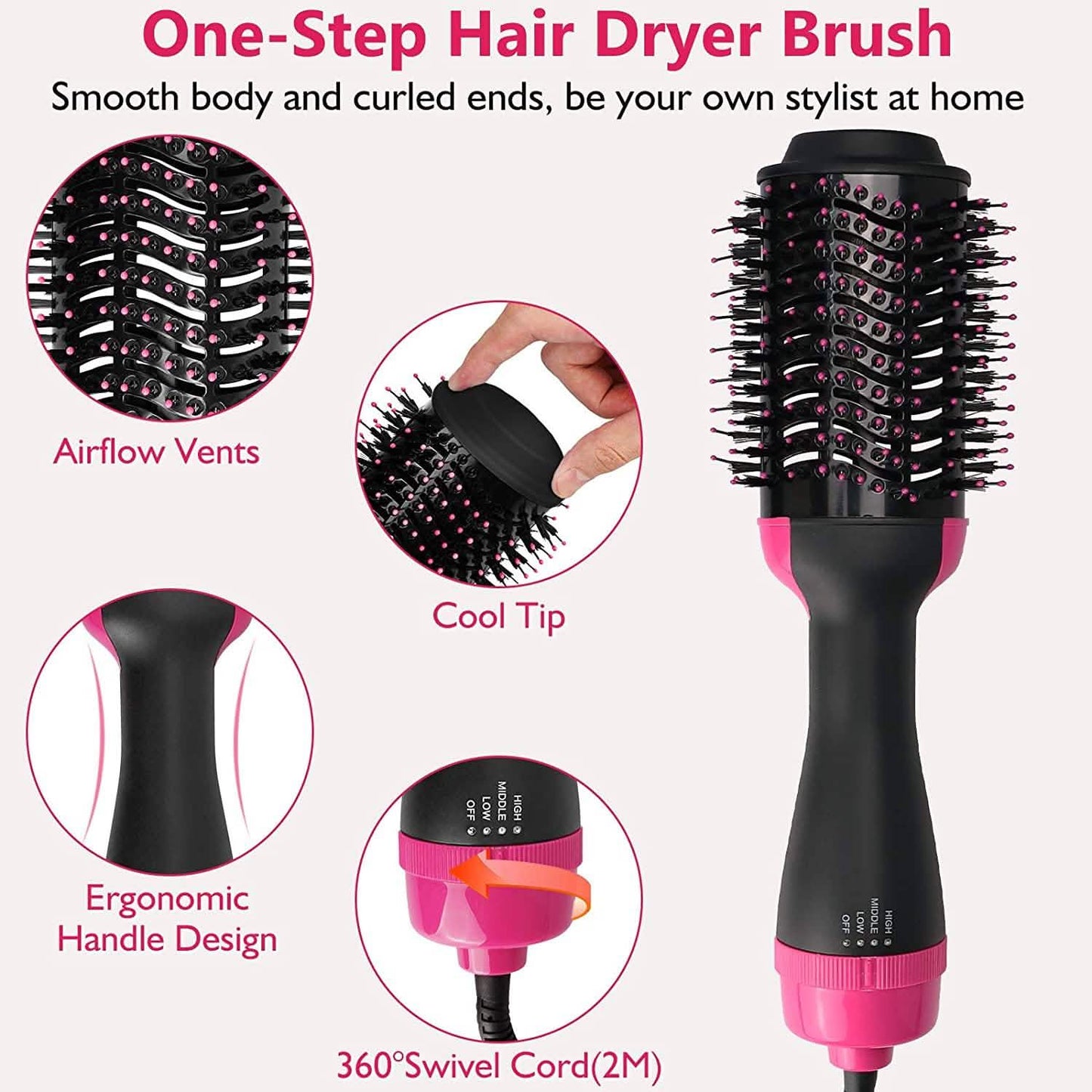 HIPPIH Hot Air Brush Styler and Dryer DailySale