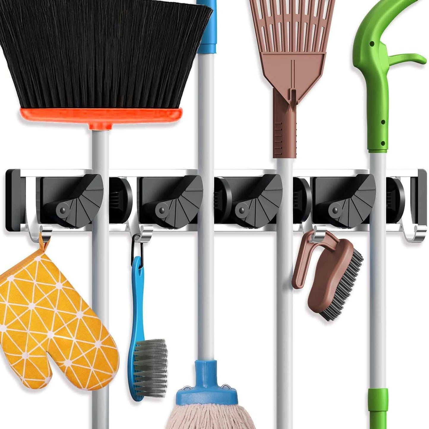 Holikme Mop Broom Holder Wall Mount Metal Pantry Organization DailySale