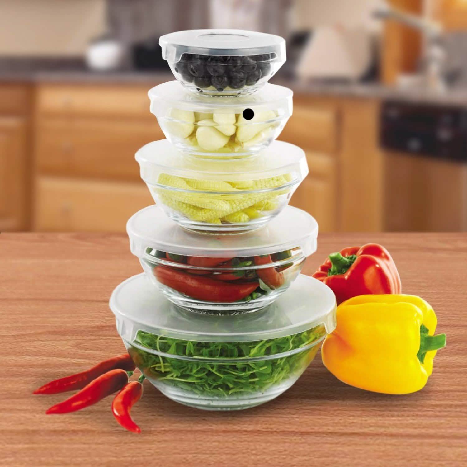 Home Basic SC10851 5 Piece Bowl with Lid DailySale
