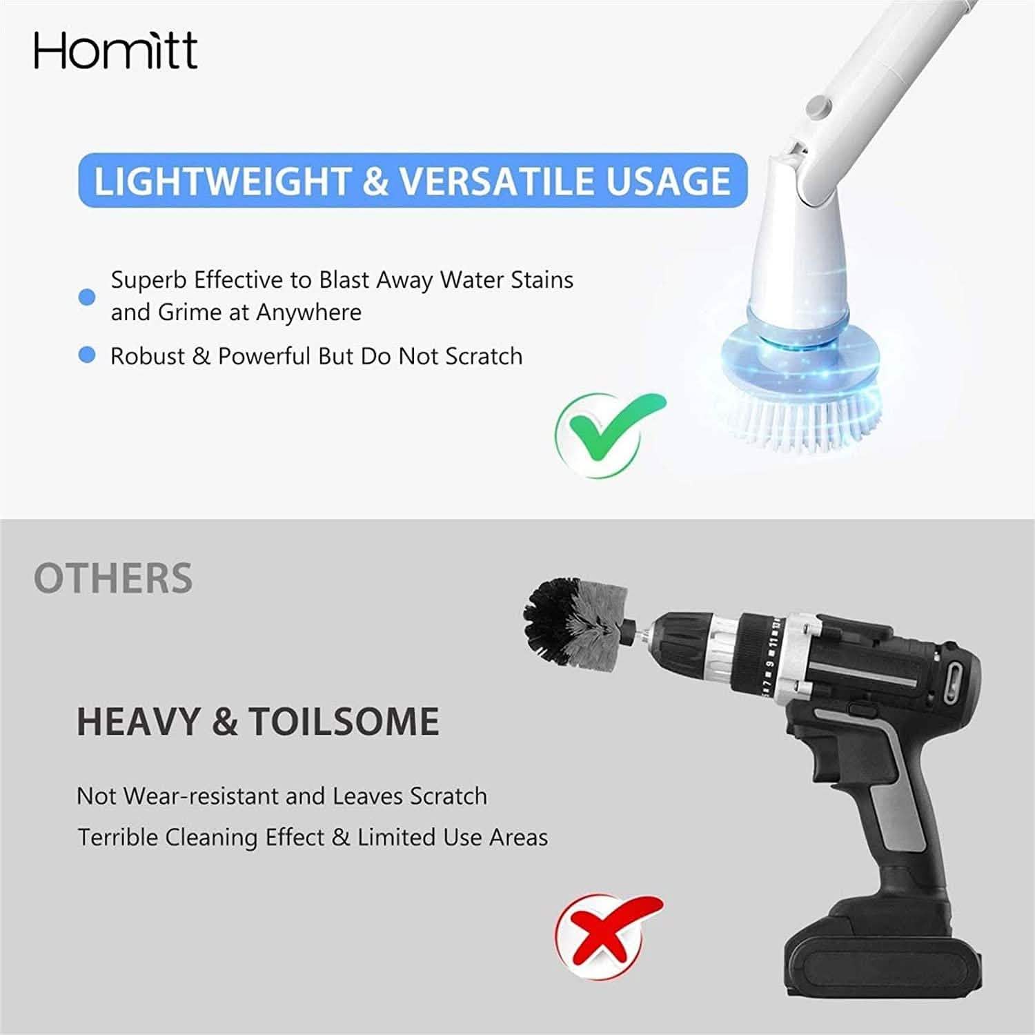 Homitt Electric Spin Scrubber Brush DailySale