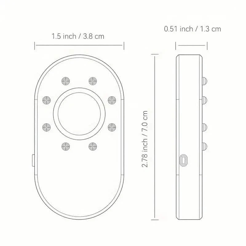 Hotel Hidden Camera Detector Finder, Infrared Detector, Travel Mini Portable Anti-Peeping Anti-Monitoring Camera Scanner DailySale