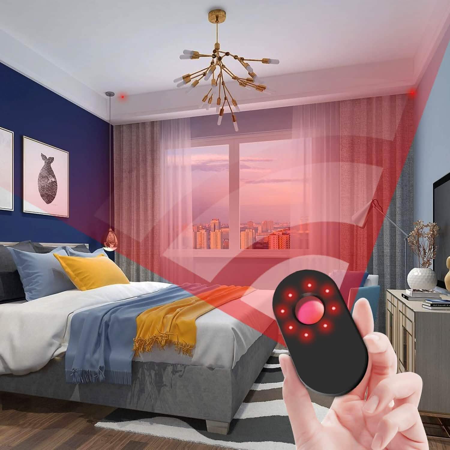 Hotel Hidden Camera Detector Finder, Infrared Detector, Travel Mini Portable Anti-Peeping Anti-Monitoring Camera Scanner DailySale