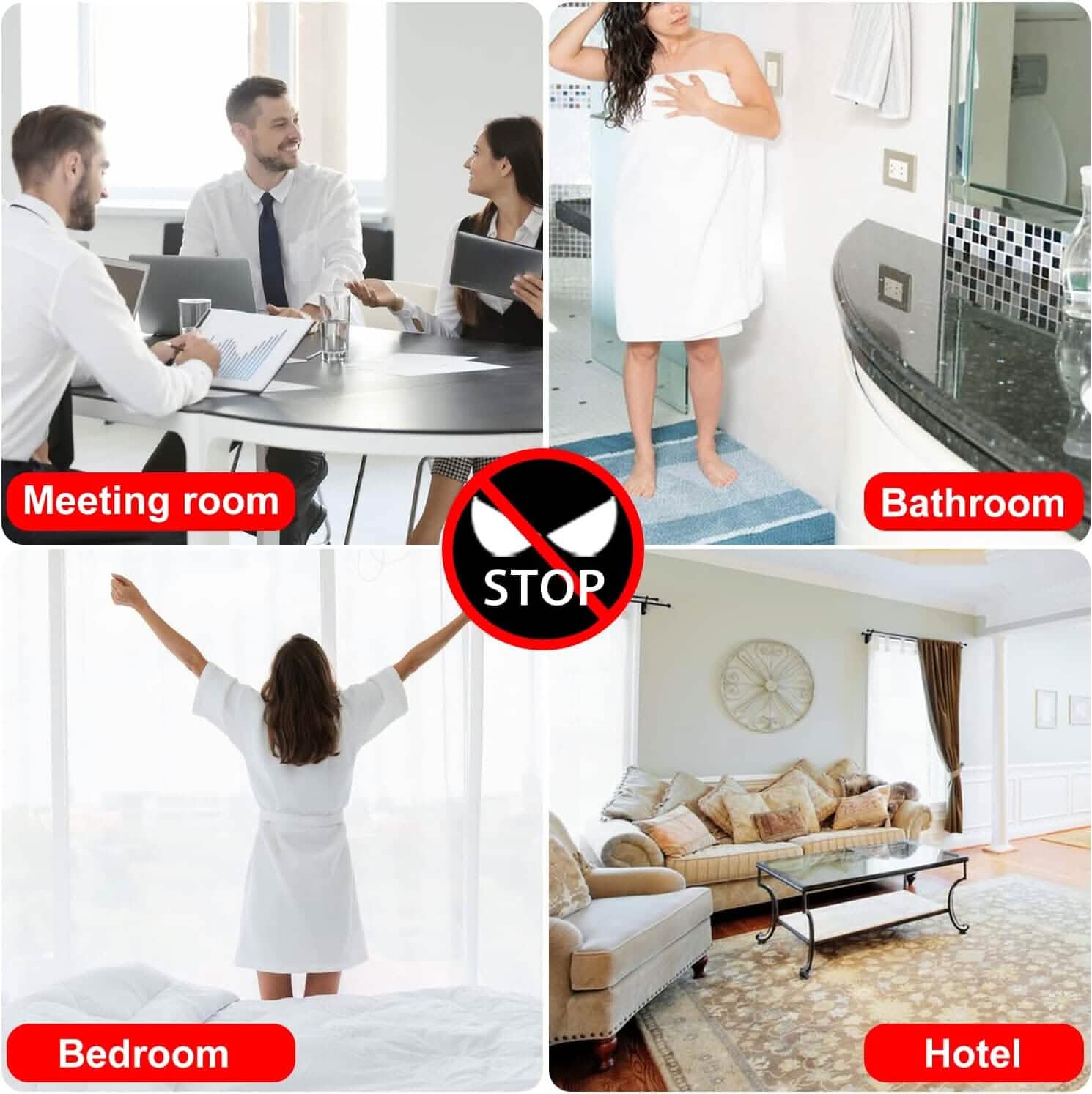 Hotel Hidden Camera Detector Finder, Infrared Detector, Travel Mini Portable Anti-Peeping Anti-Monitoring Camera Scanner DailySale