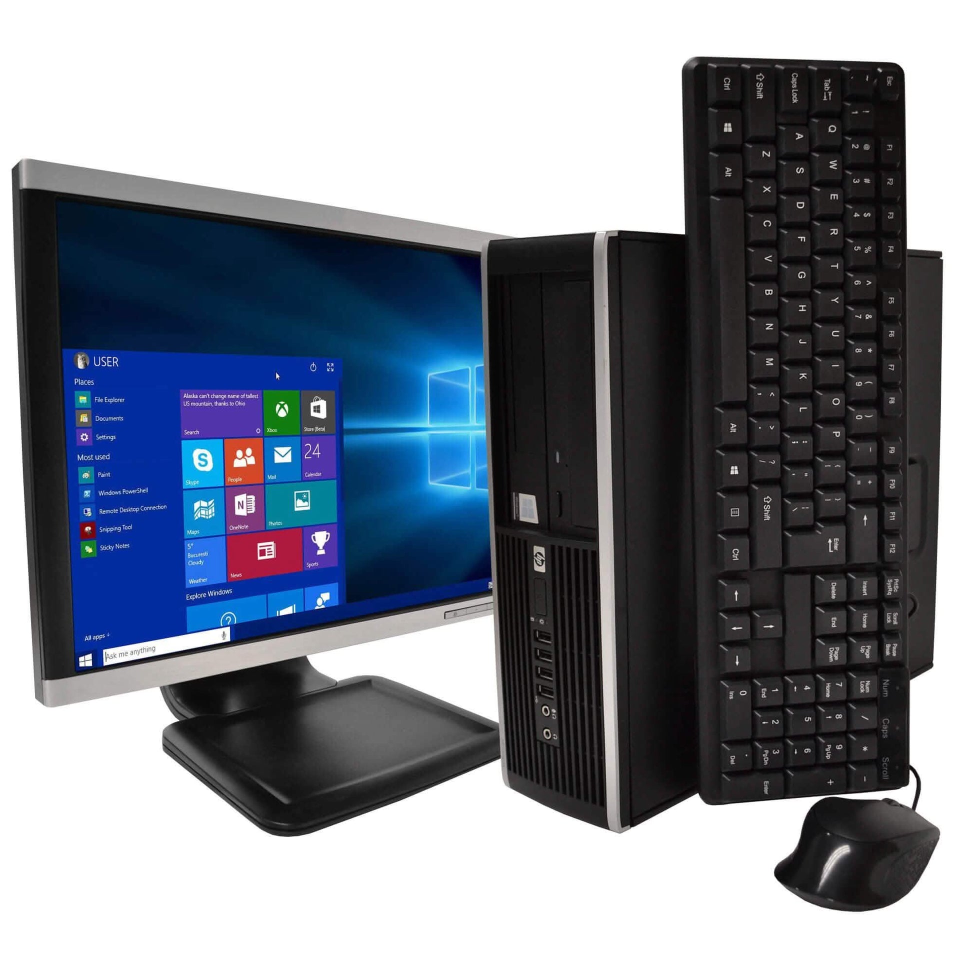 HP Compaq Elite 8100 Desktop Computer PC + 19" Flat Screen Monitor (Refurbished) DailySale