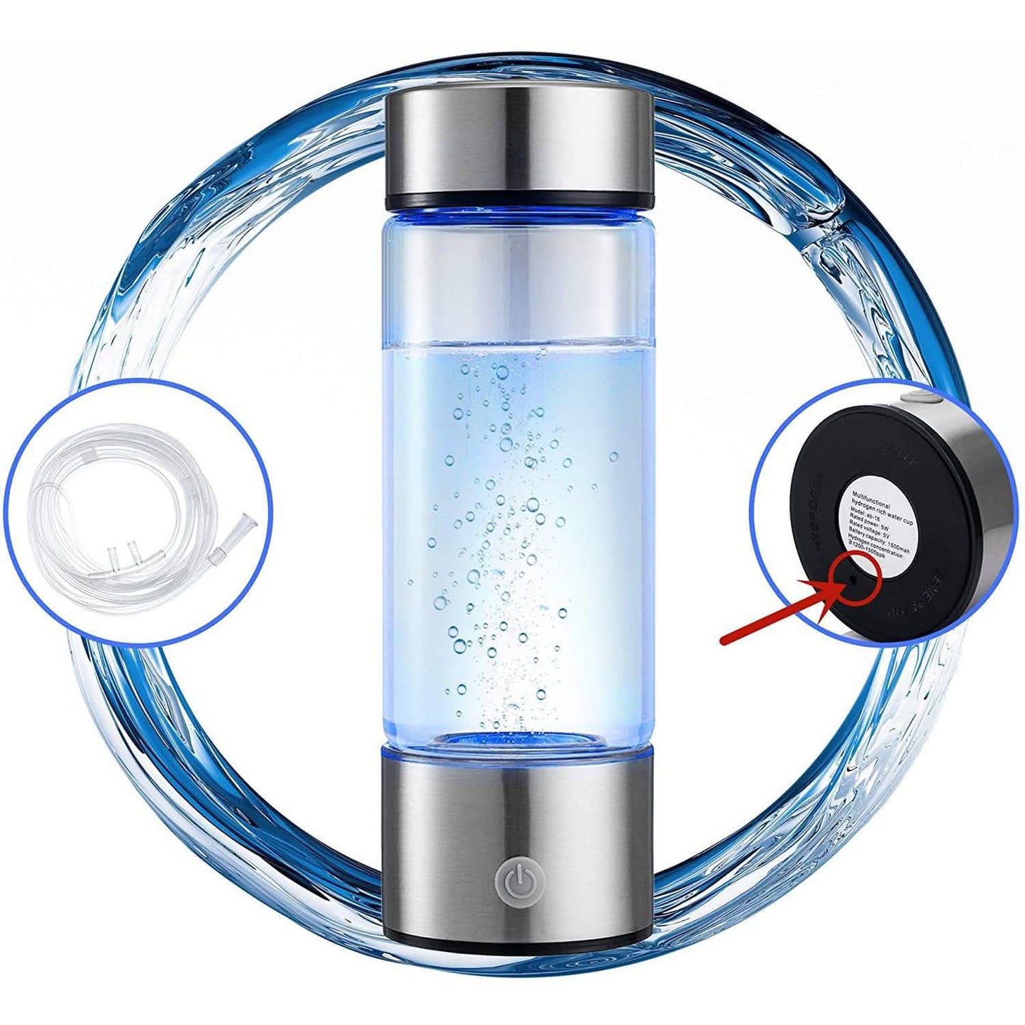 Hydrogen Water Bottle Generator with Inhaler Adapter DailySale