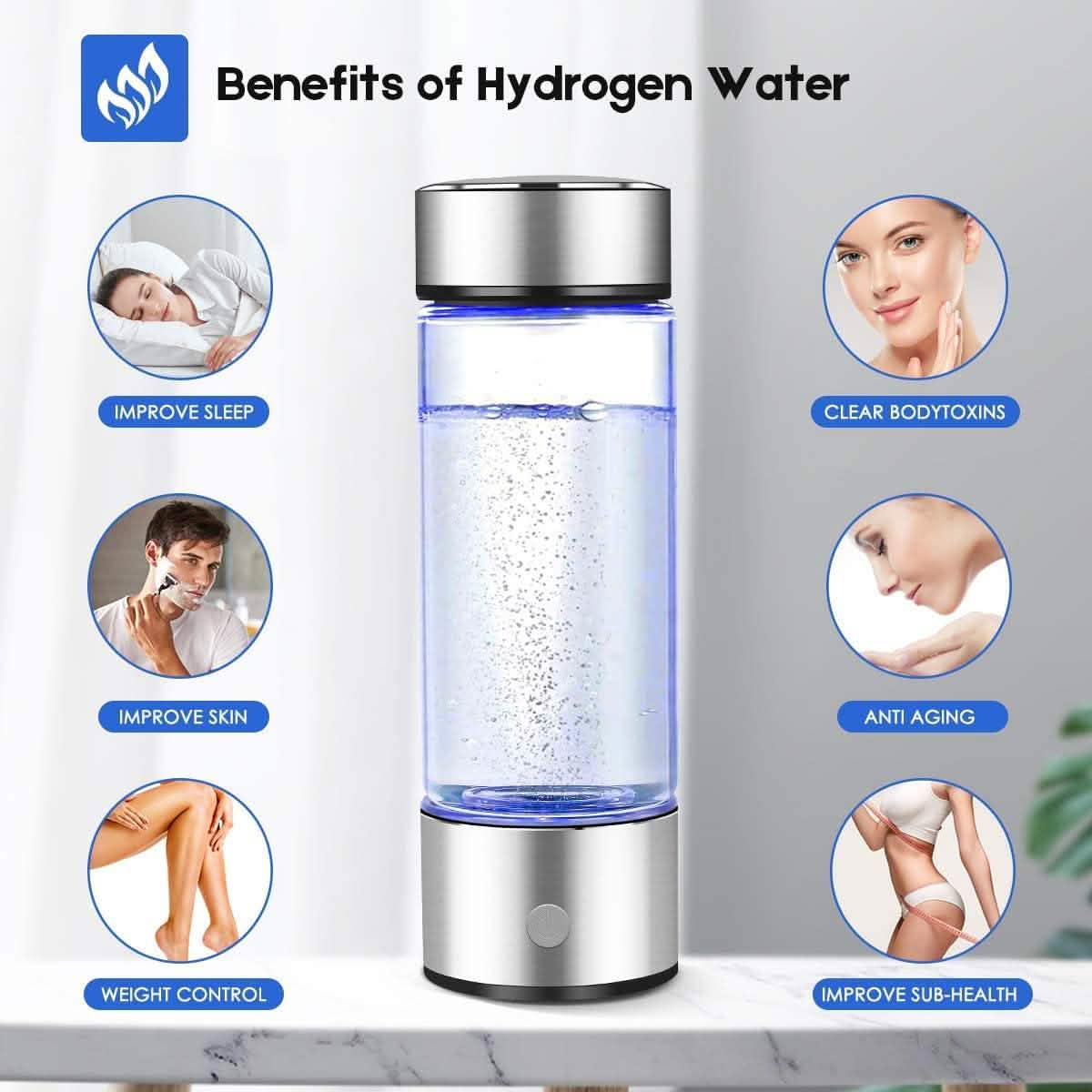 Hydrogen Water Bottle Generator with Inhaler Adapter DailySale