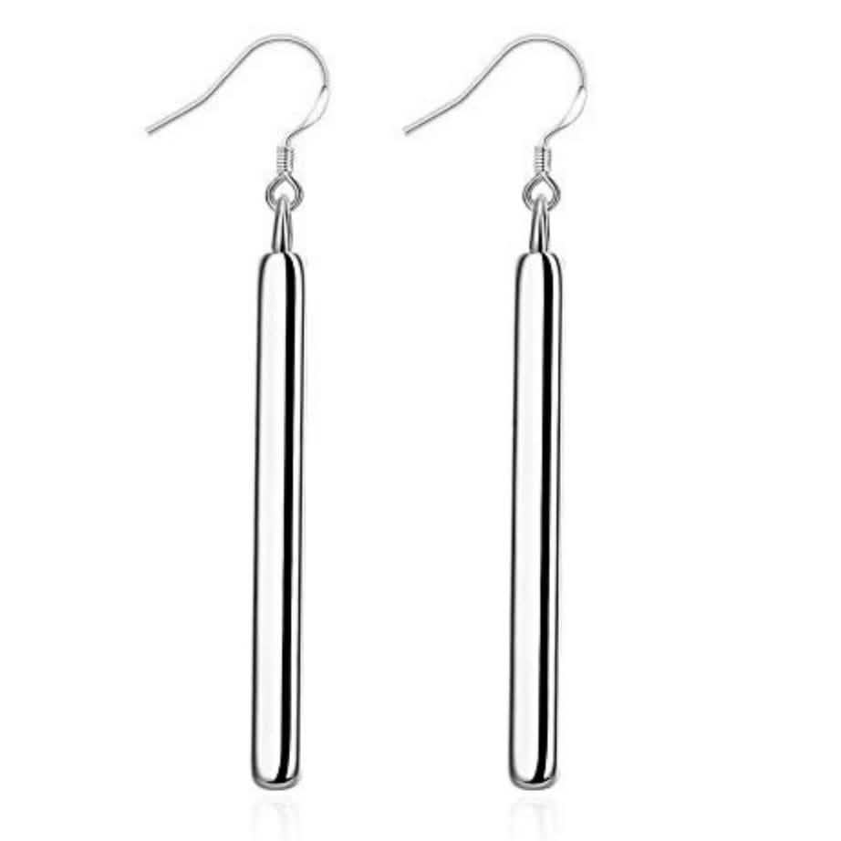 Hypoallergenic Sterling Silver Bar Hook Earrings DailySale