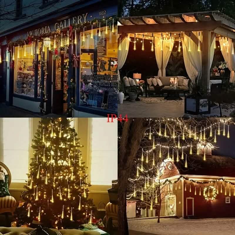 Icicle Snowfall Meteor Shower Outdoor Lights DailySale