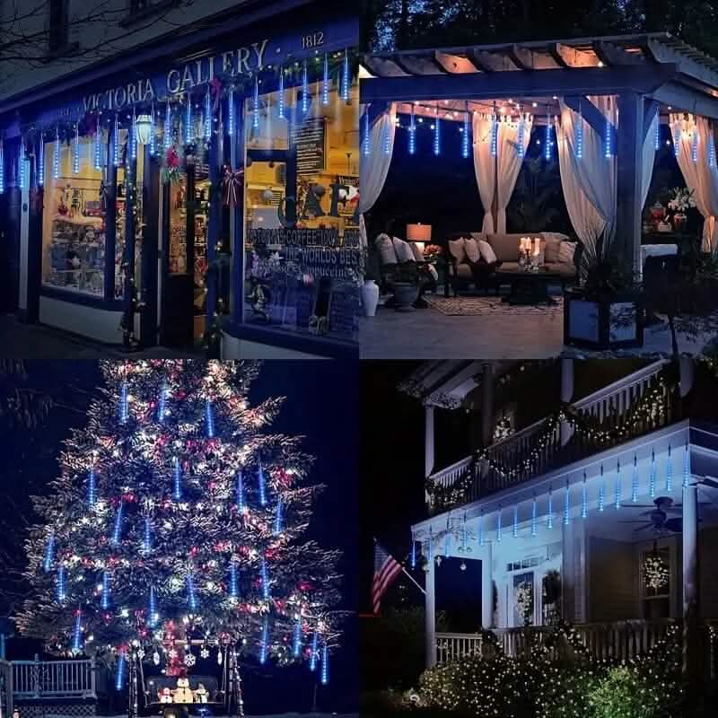 Icicle Snowfall Meteor Shower Outdoor Lights DailySale