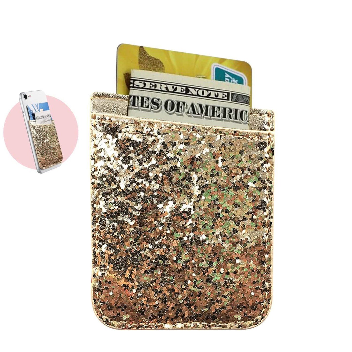 iFab Stick-On ID, Credit Card Wallet Phone Case for iPhone, Android Smartphones DailySale