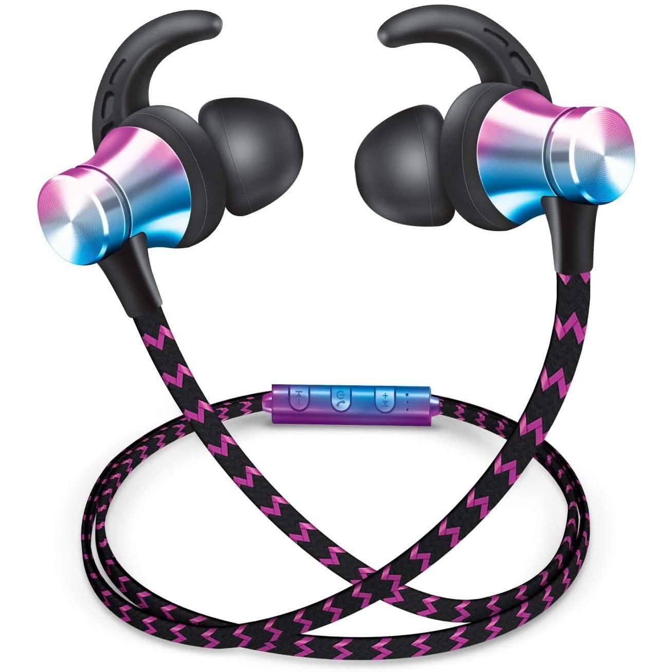iFab Wireless Neckband Earbuds with Microphone and Control Buttons DailySale
