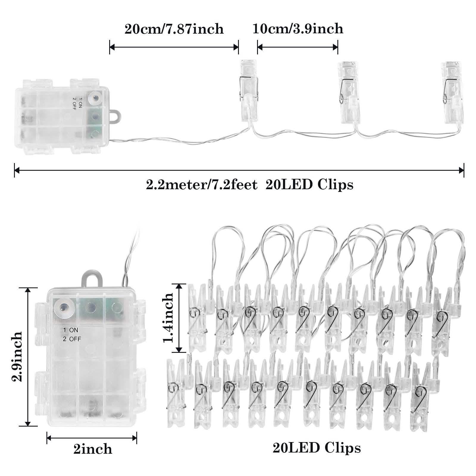 IMAGE 7ft 20 Photo Clips LED String Lights DailySale