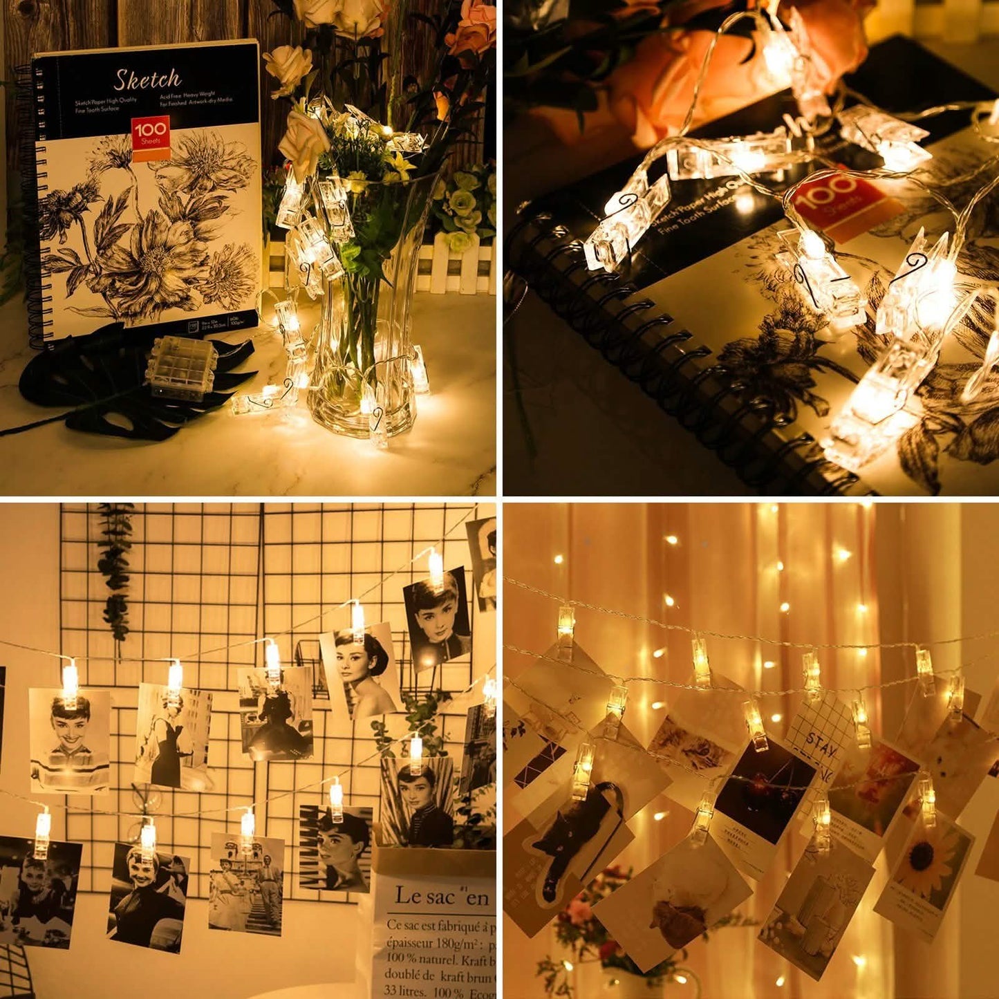 IMAGE 7ft 20 Photo Clips LED String Lights DailySale