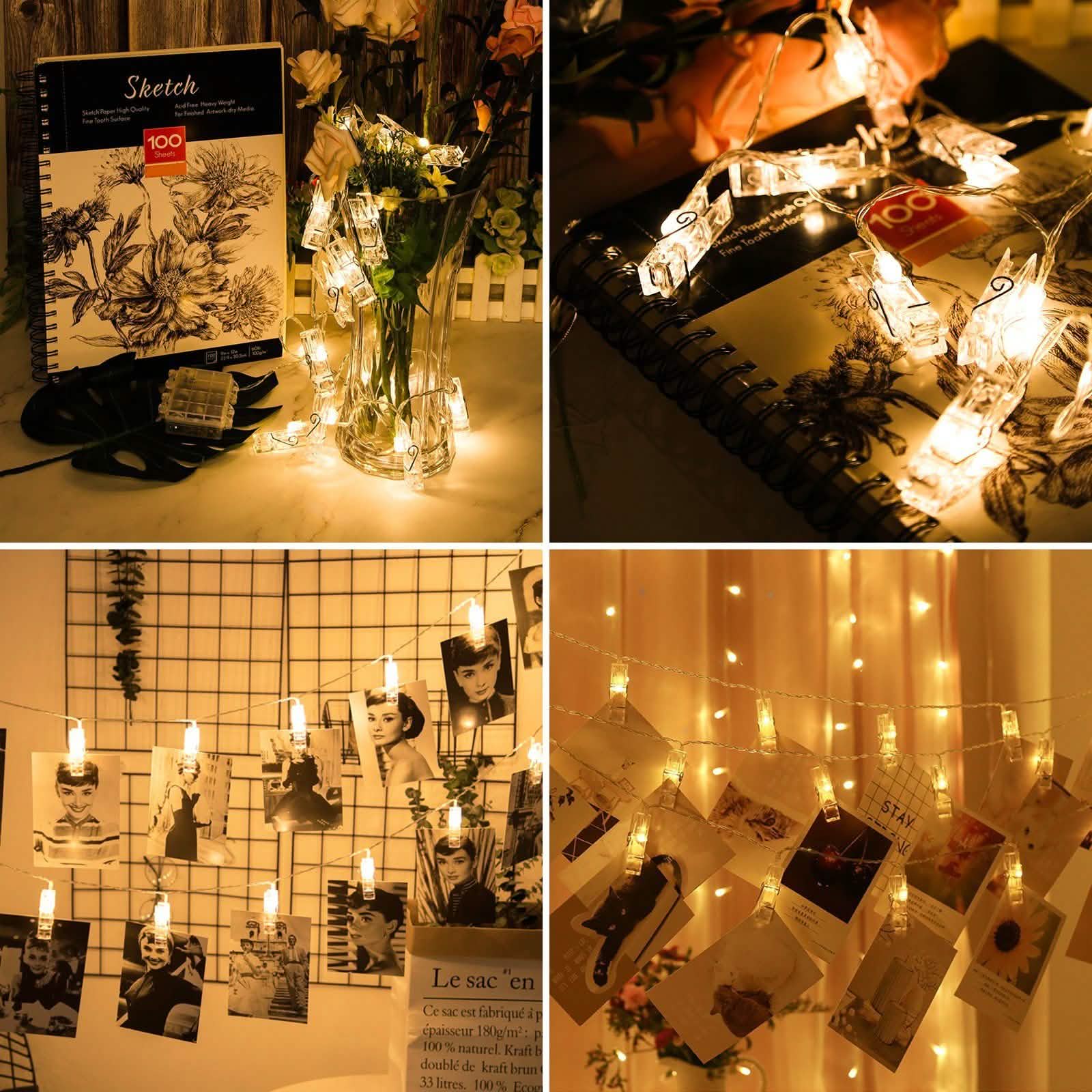 IMAGE 7ft 20 Photo Clips LED String Lights DailySale