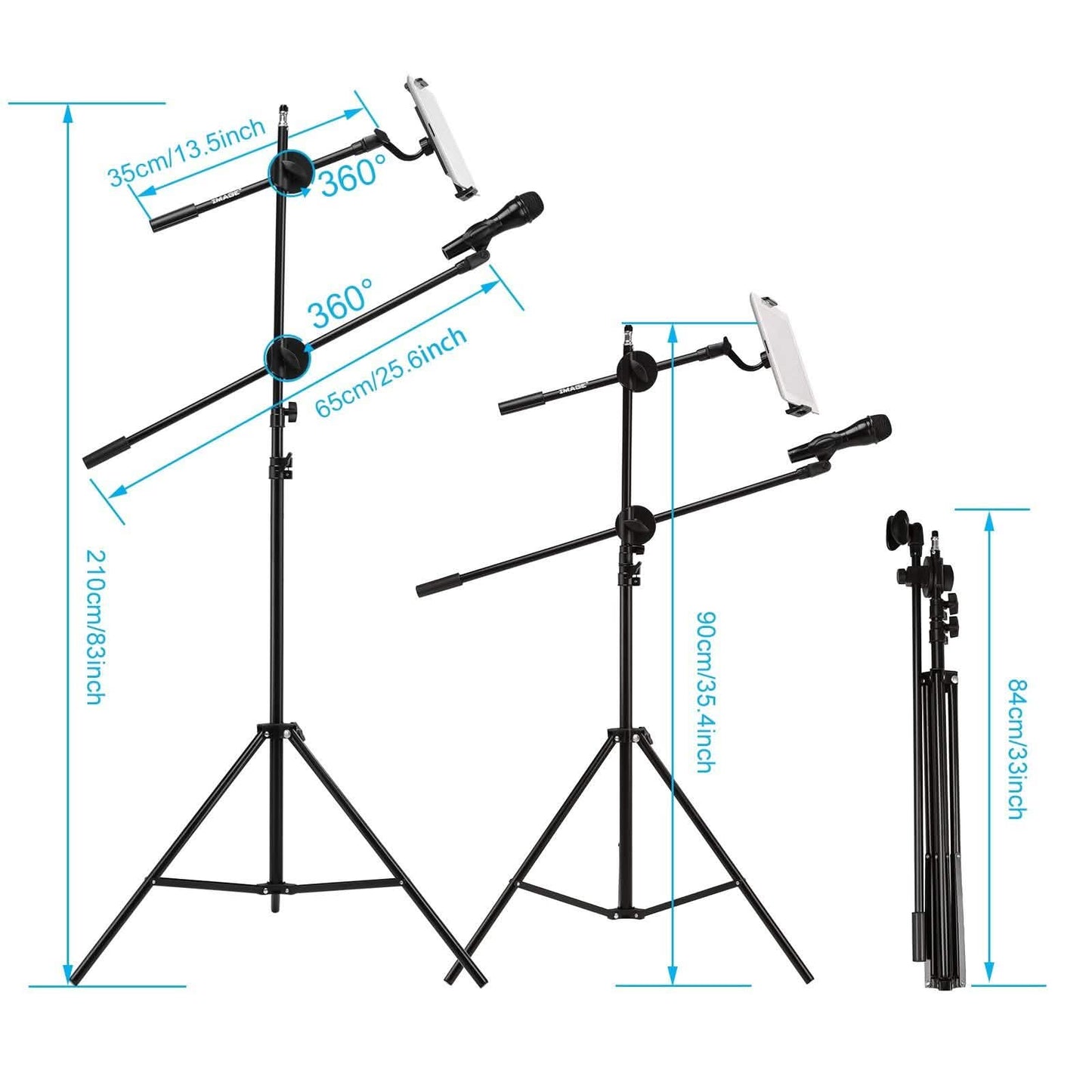 IMAGE Microphone Stand with Mic Clip Holder DailySale