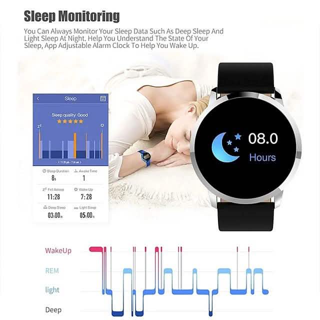 IMOSI Q8 Smartwatch Stainless Steel BT Fitness Tracker DailySale