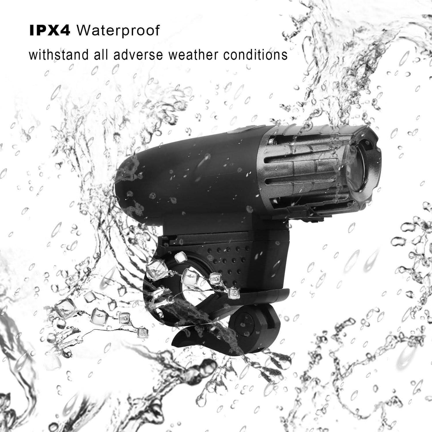 iMounTEK Bike Front Flashlight IPX4 Water-Resistant with Tail Warning/Safety LED Lamp DailySale