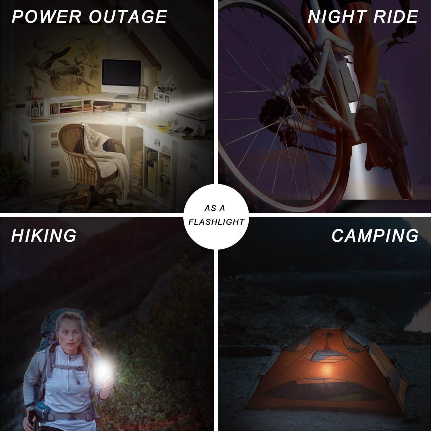 iMounTEK Bike Front Flashlight IPX4 Water-Resistant with Tail Warning/Safety LED Lamp DailySale