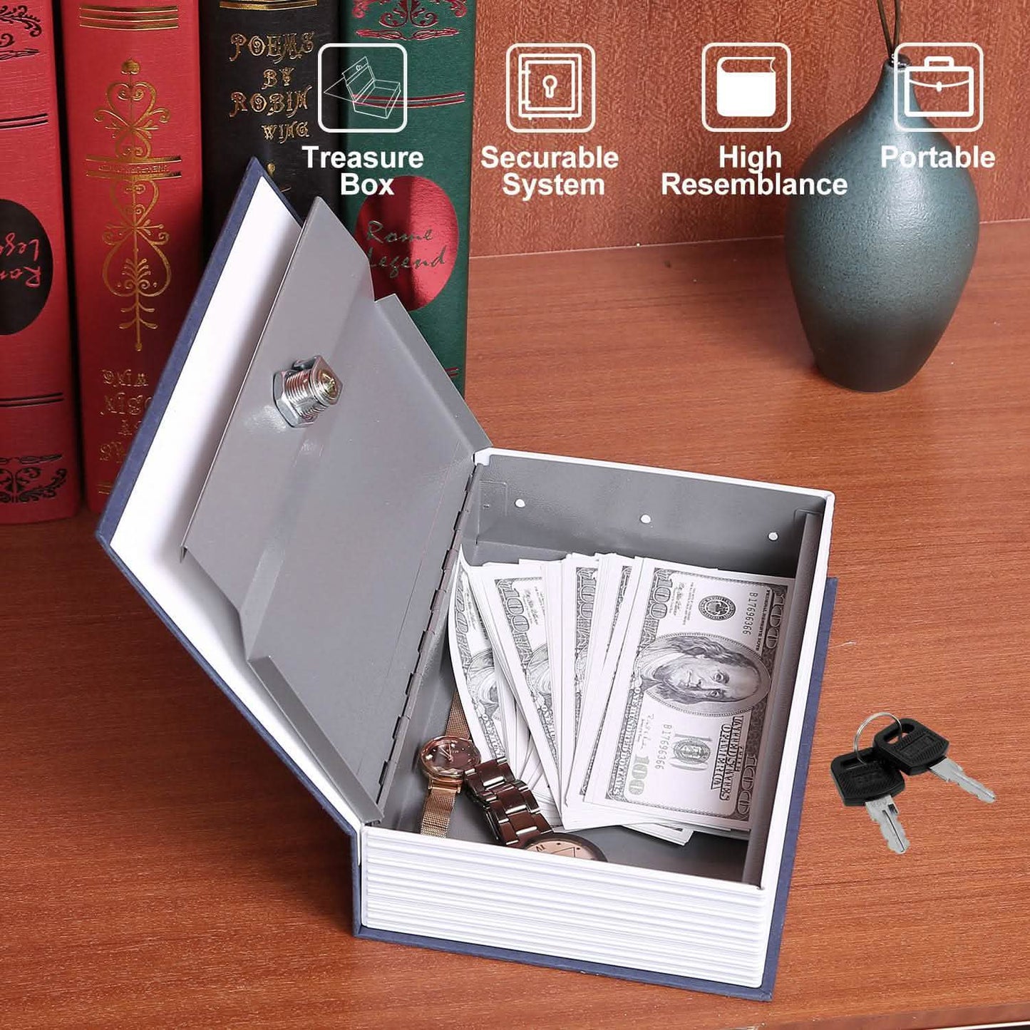 iMountek Dictionary Safe Secret Diversion Book Metal Box DailySale