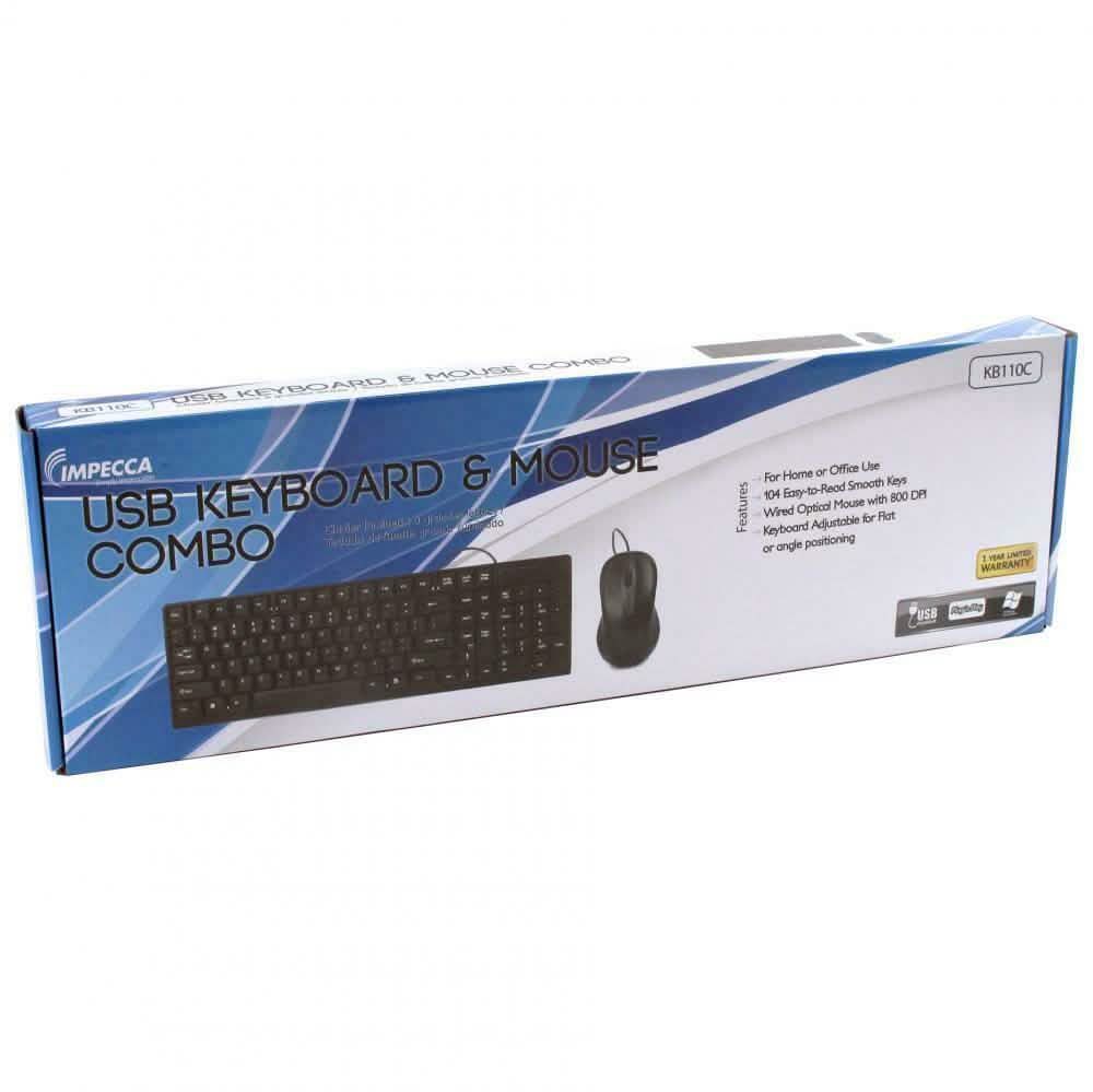 IMPECCA Desktop USB Keyboard and Mouse Combo DailySale