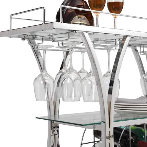 Industrial Bar Cart Kitchen Bar Service Cart DailySale