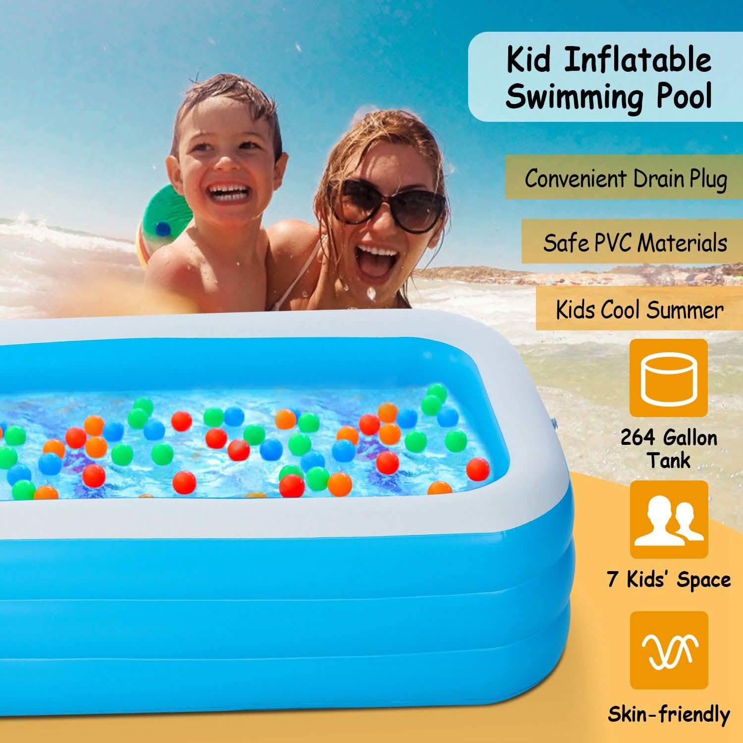 Inflatable Family Swimming Pool DailySale