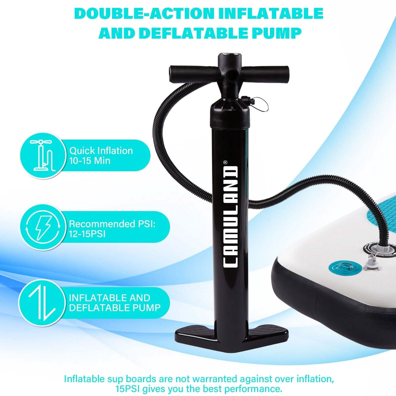 Inflatable Paddle Board Stand up Adults with Adjustable Paddle and Removable Fin Orange DailySale