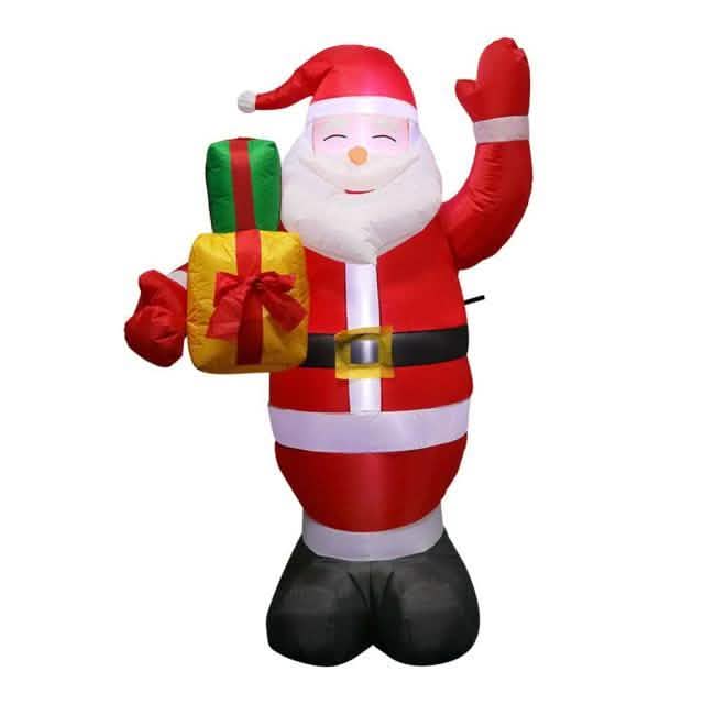 Inflatable Santa Claus and Snowman Night Light Figure DailySale