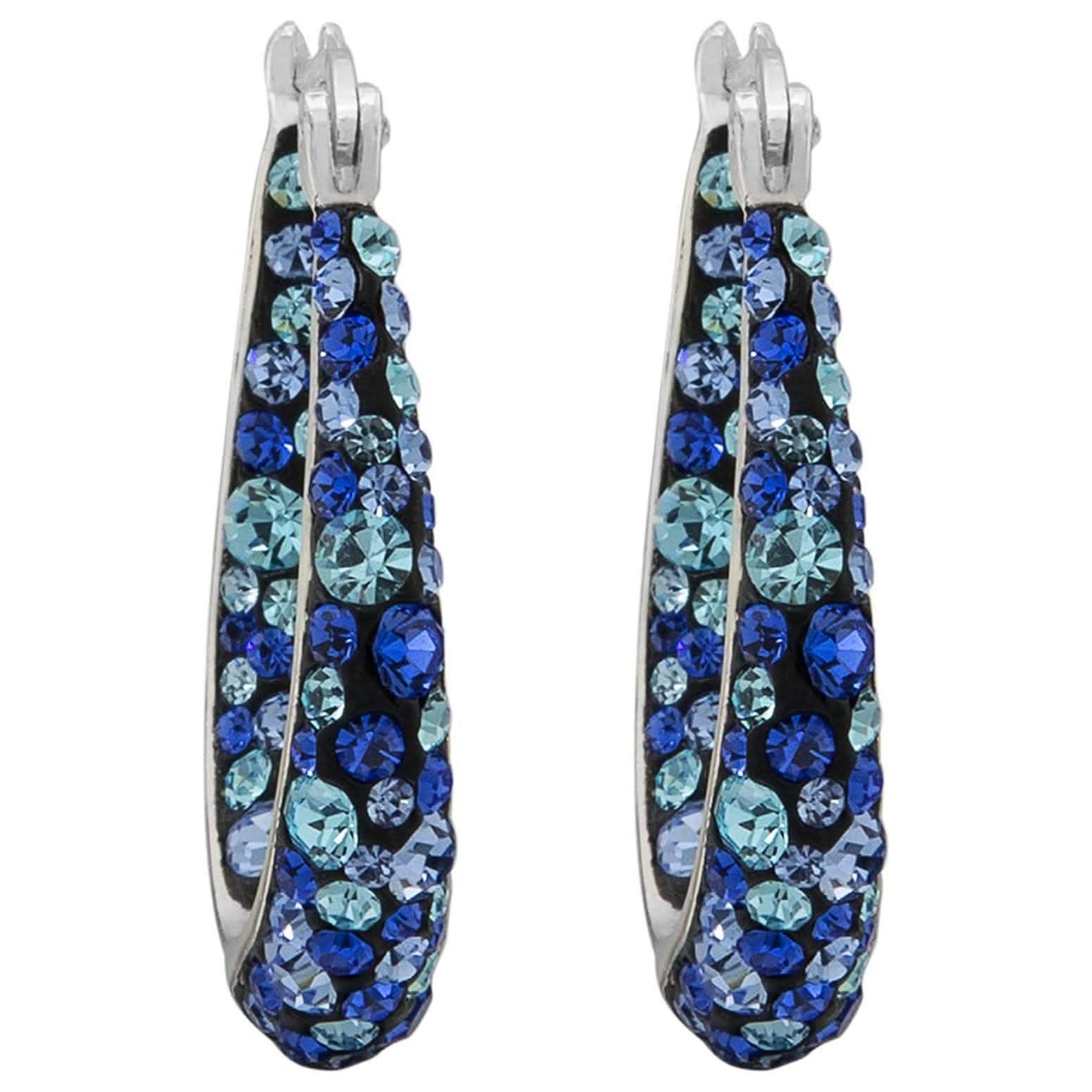 Inside Out Ocean Blue Hoop Earrings DailySale