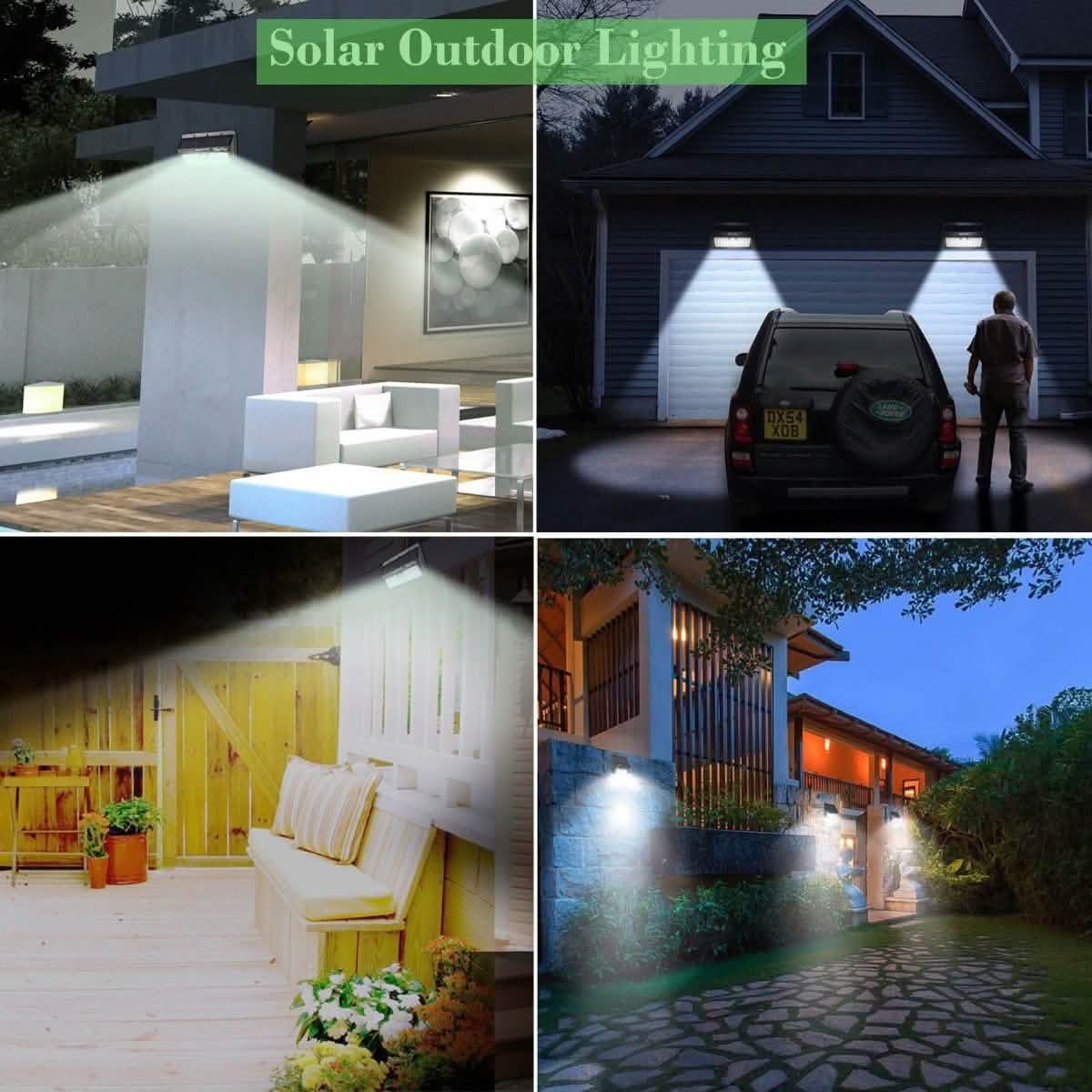 IP65 Waterproof Solar Lights Outdoor 55 LEDs Wall Solar Lights DailySale