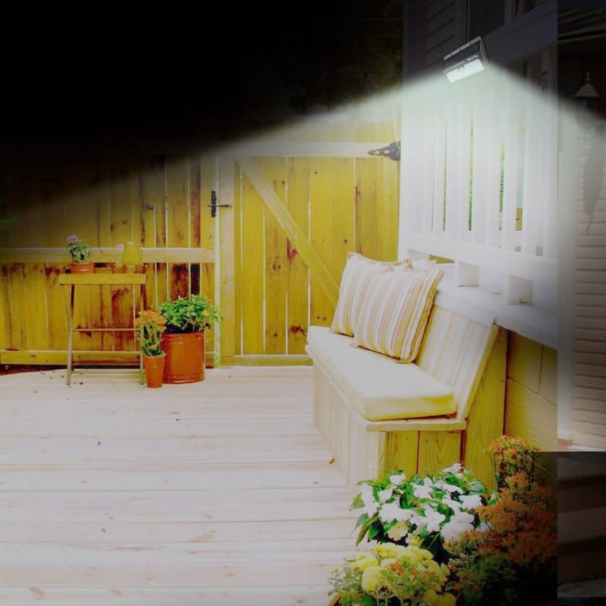 IP65 Waterproof Solar Lights Outdoor 55 LEDs Wall Solar Lights DailySale