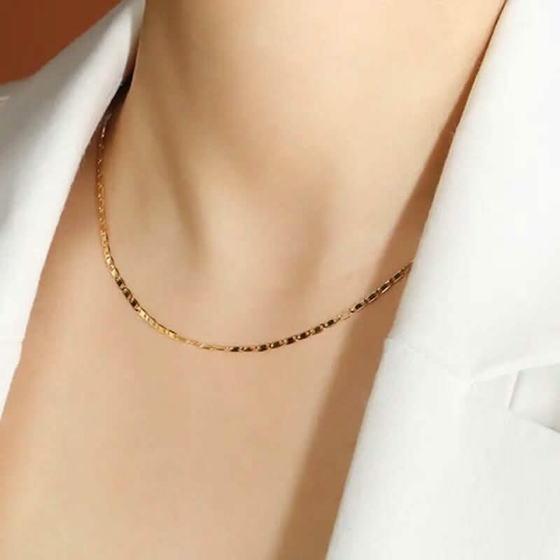 Italian 18K Gold Plated Punk Chain Necklace DailySale