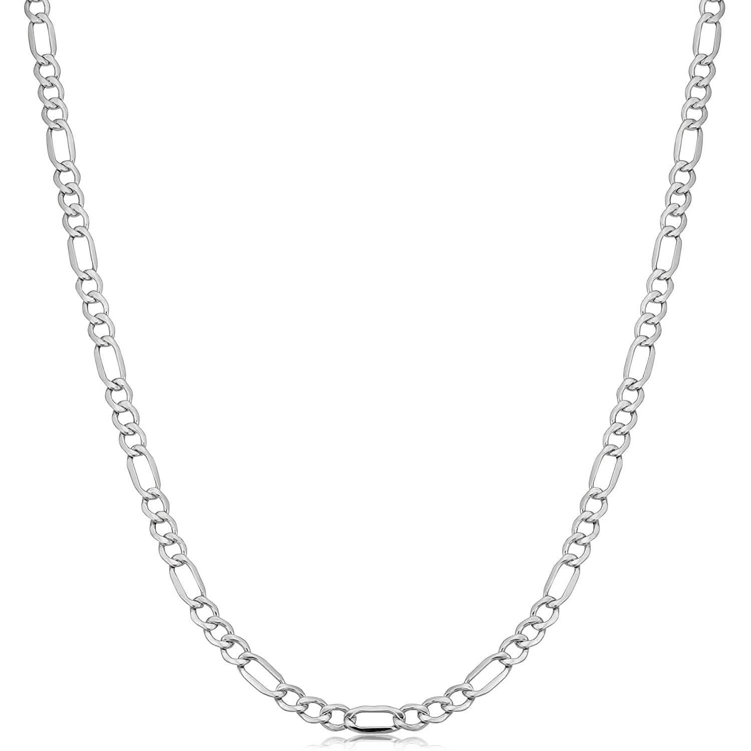 Italian Sterling Silver 3.5MM Figaro Chain DailySale