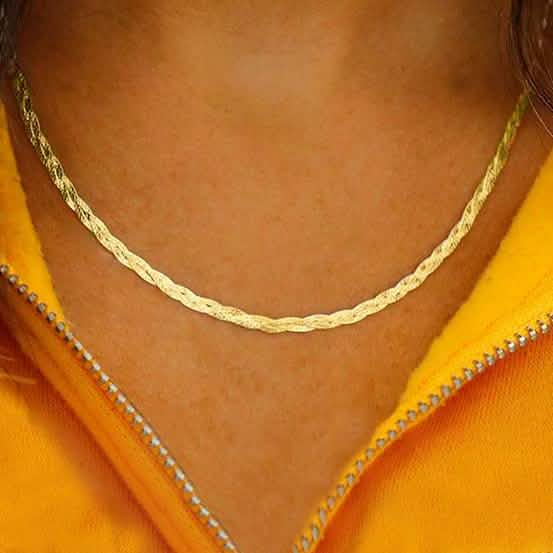 Italian Sterling Silver Braided Herringbone Necklace by Verona DailySale