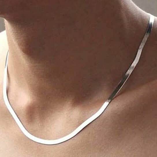 Italian Sterling Silver Herringbone Chain DailySale