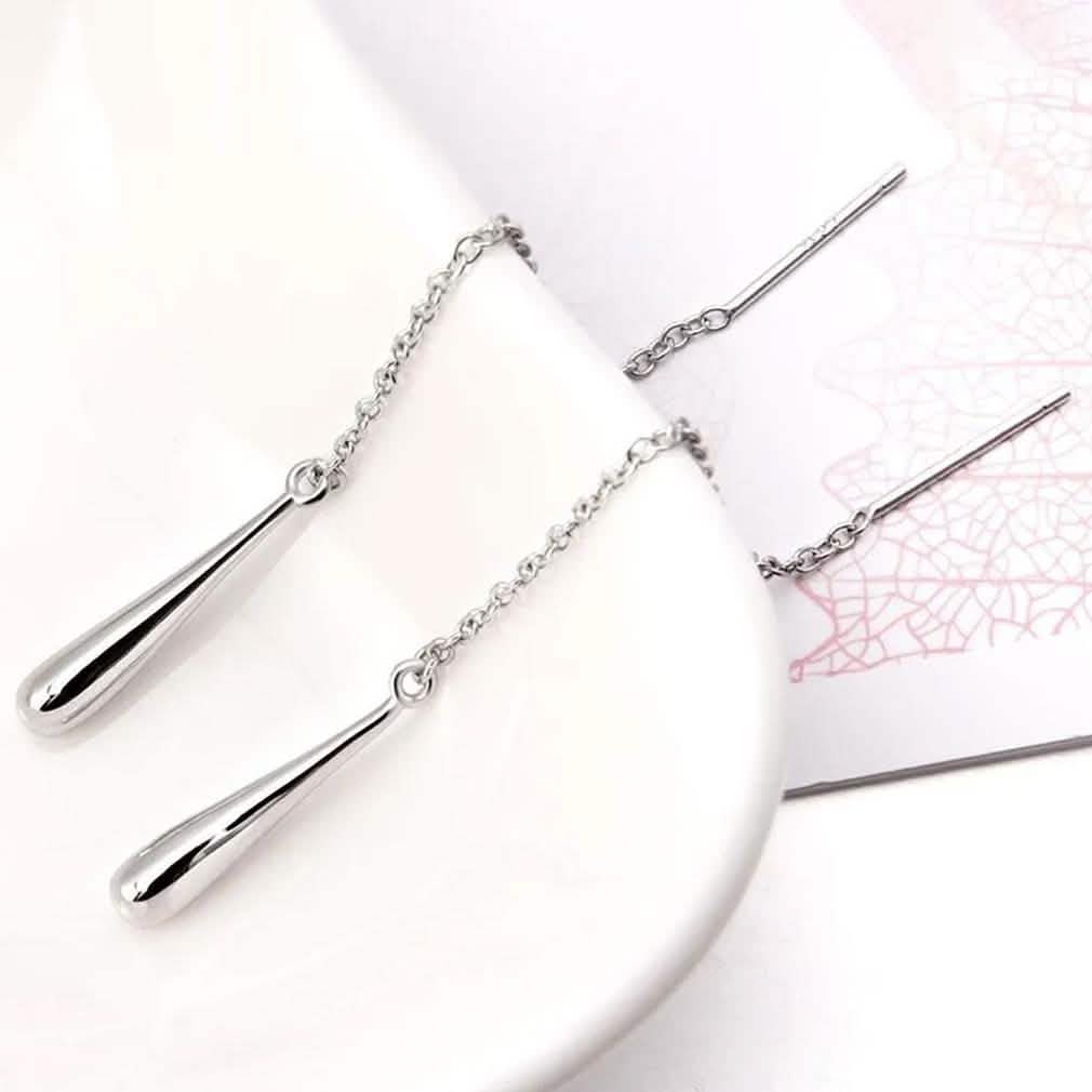 Italian Sterling Silver Threader Drop Earrings DailySale