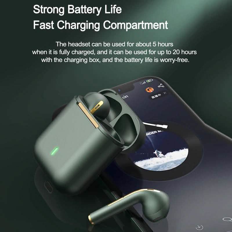 J18 TWS Bluetooth Earphone Stereo True Wireless Headset Earbuds DailySale