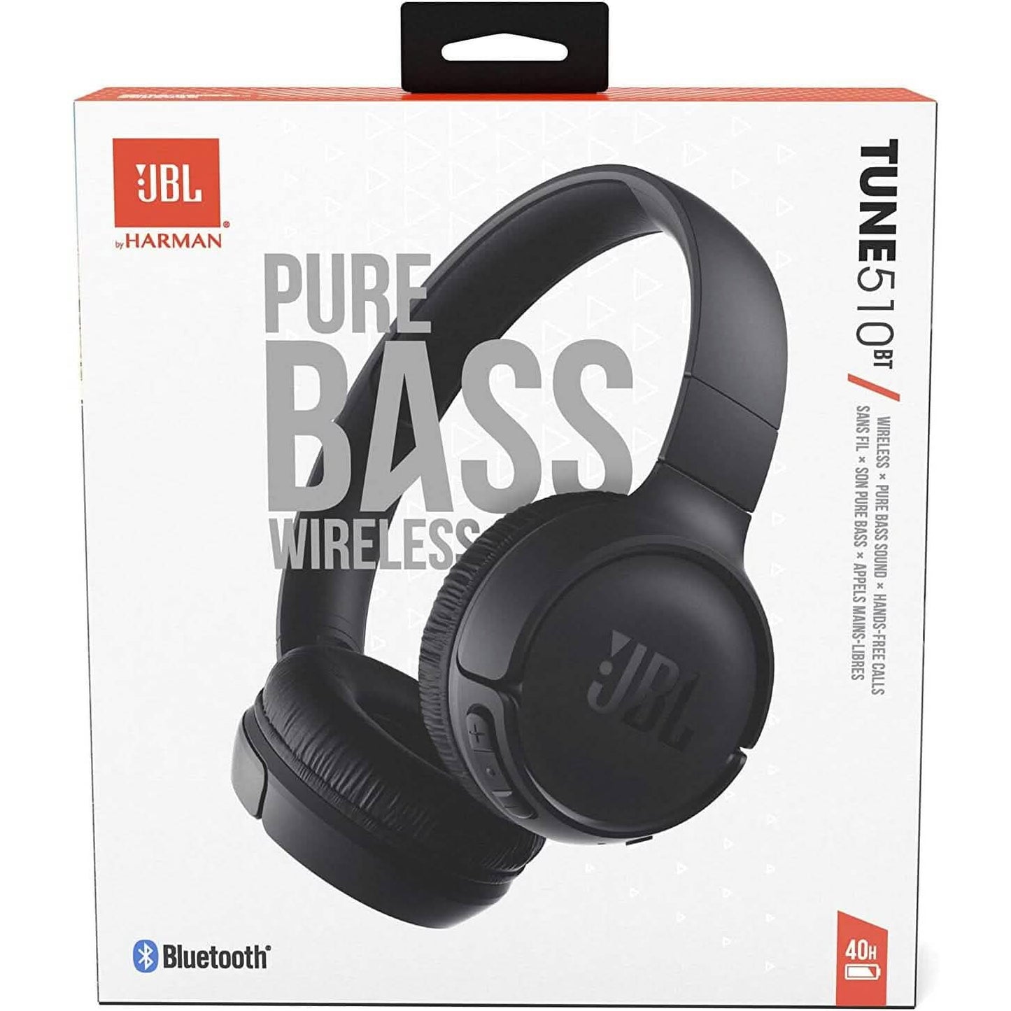 JBL Tune 510BT: Wireless On-Ear Headphones with Purebass Sound - Black  (Refurbished) DailySale