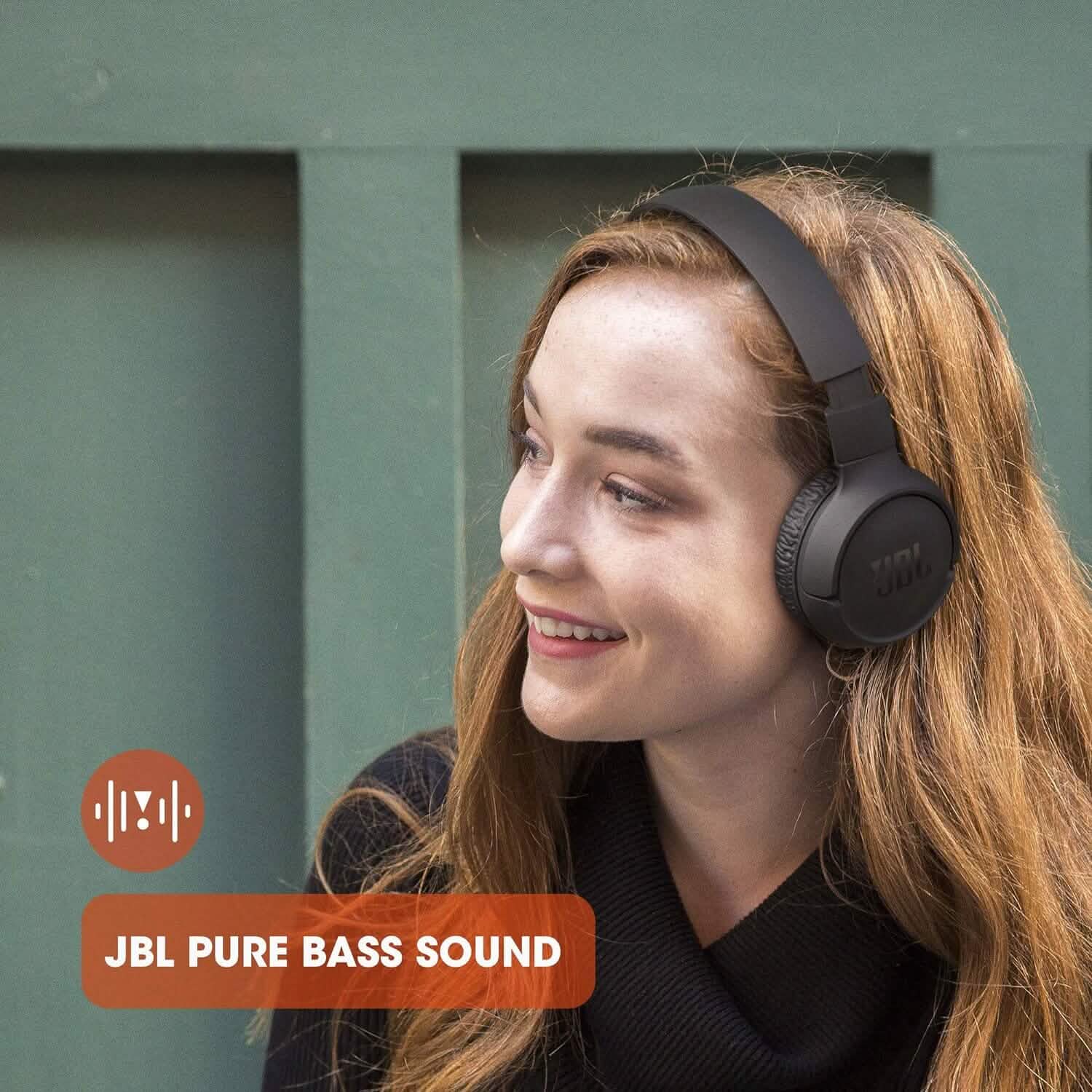 JBL Tune 510BT: Wireless On-Ear Headphones with Purebass Sound - Black  (Refurbished) DailySale