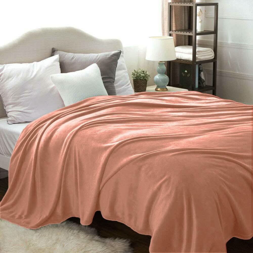Kathy Ireland Flannel Solid Microplush Bed Blankets DailySale