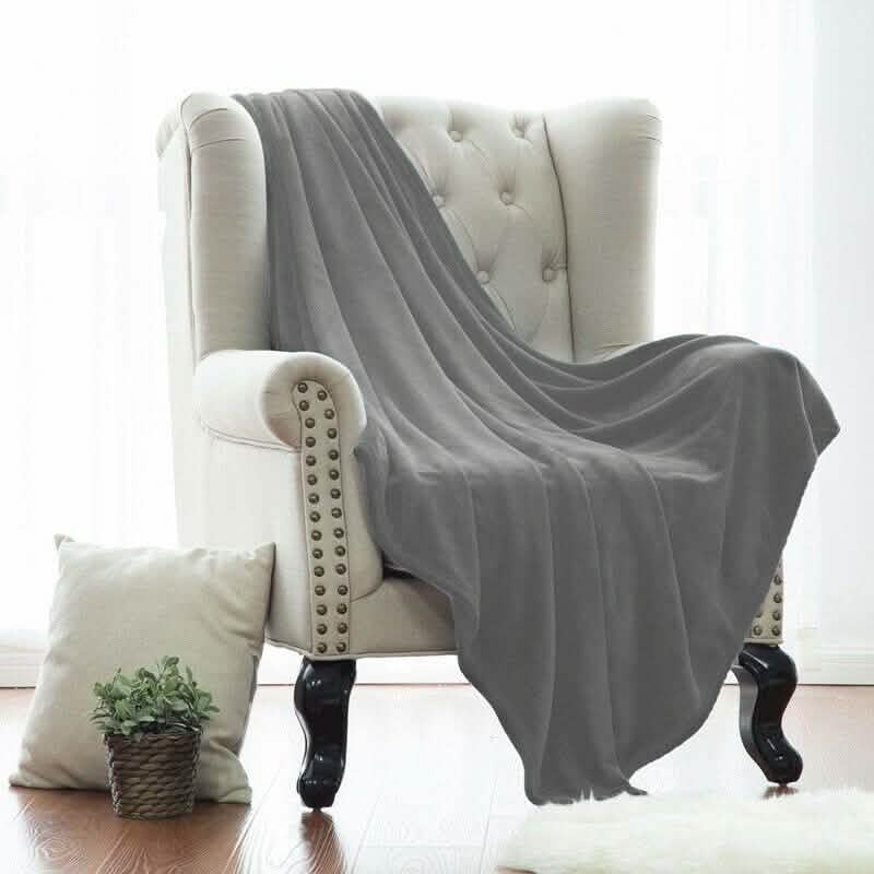 Kathy Ireland Flannel Solid Microplush Bed Blankets DailySale