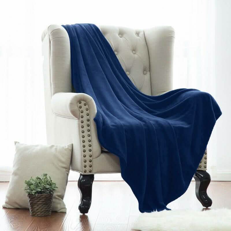 Kathy Ireland Flannel Solid Microplush Bed Blankets DailySale