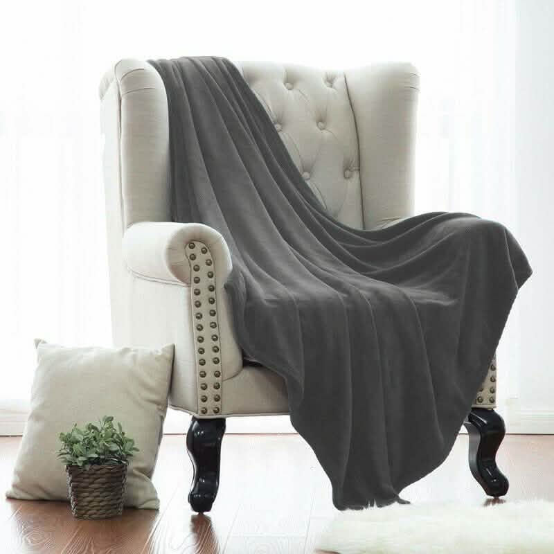 Kathy Ireland Flannel Solid Microplush Bed Blankets DailySale