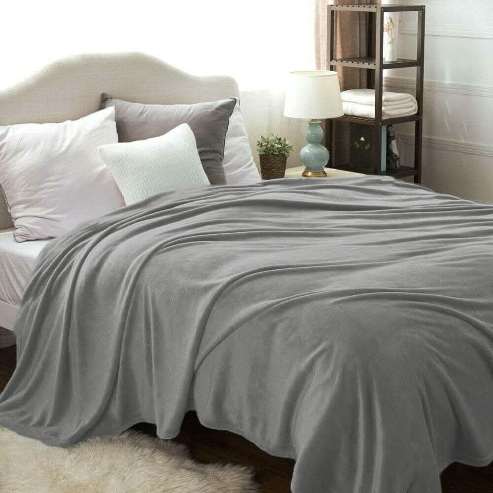 Kathy Ireland Flannel Solid Microplush Bed Blankets DailySale
