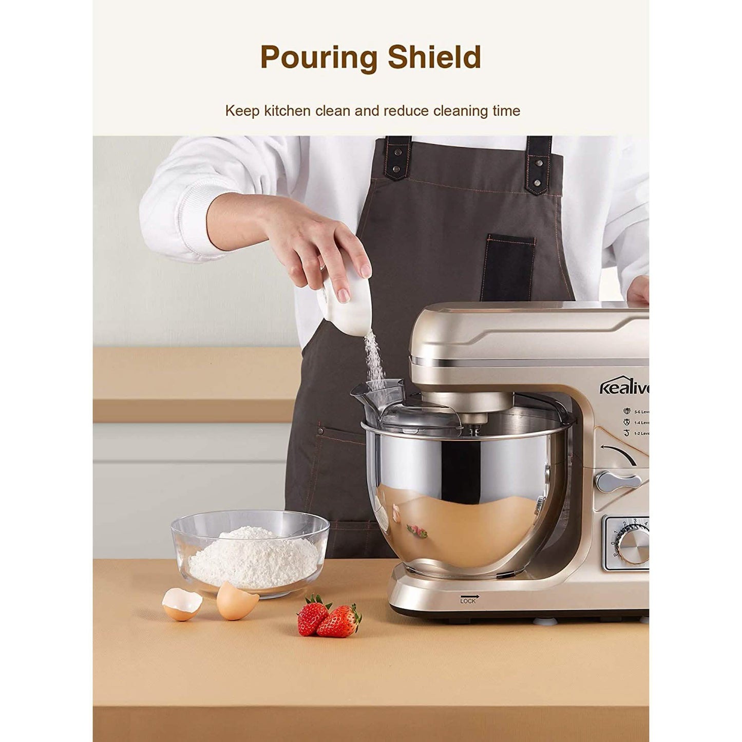 Kealive Stand Mixer - Electric Food Mixer Kitchen with 5.5QT DailySale