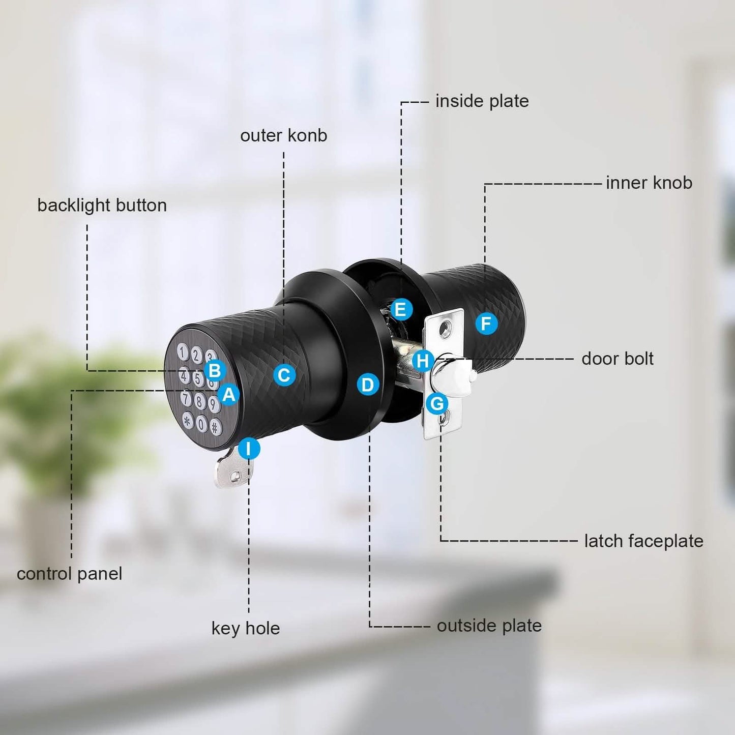 Keyless Smart Lock Digital Door Lock with Keypad & Spare Keys DailySale